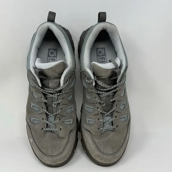 Oboz Sawtooth X Low Trail Hiking Shoes Womens 10 Gray Suede Mesh Sneakers