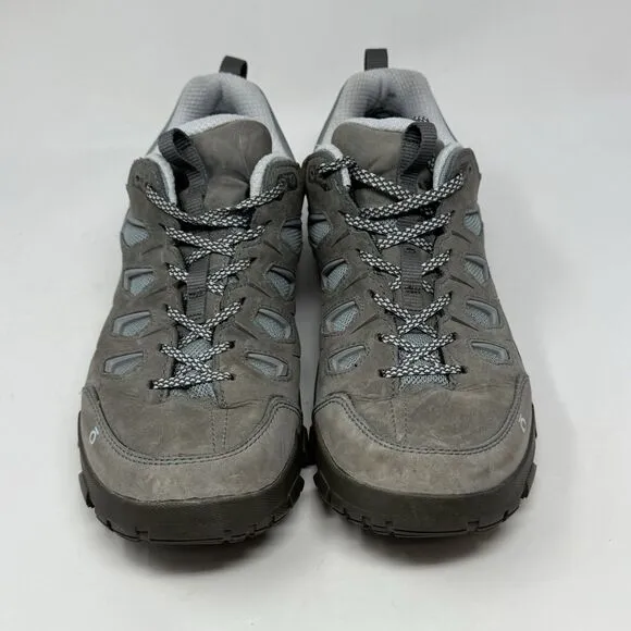 Oboz Sawtooth X Low Trail Hiking Shoes Womens 10 Gray Suede Mesh Sneakers
