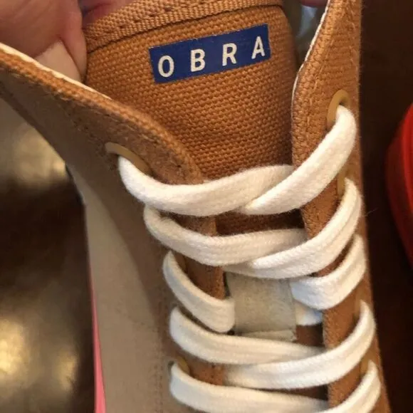 OBRA - NWT - M Sz 7.5 (40.5) &quot;Utility Artistry&quot; Hightop Sneaker in Brown Sugar