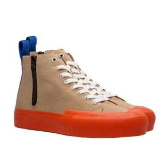 OBRA - NWT - M Sz 7.5 (40.5) &quot;Utility Artistry&quot; Hightop Sneaker in Brown Sugar