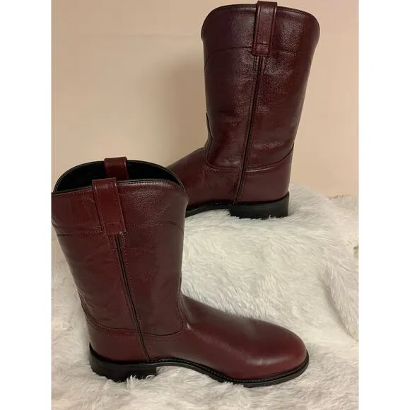 Old West cowboy Roper boots mens SZ 10-EE leather cordovan western