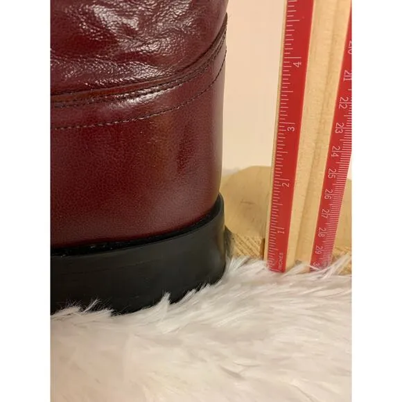 Old West cowboy Roper boots mens SZ 10-EE leather cordovan western