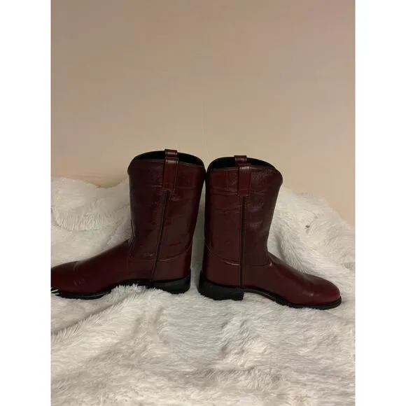 Old West cowboy Roper boots mens SZ 10-EE leather cordovan western