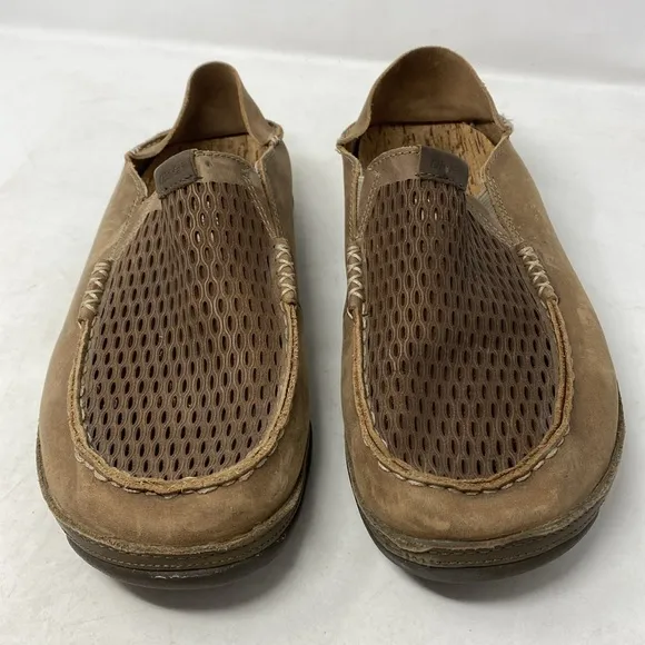 Olukai Men's Moloa Aho Clay-husk Nubuck Leather Cadual Slip-on Loafers