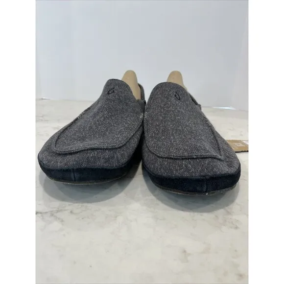OluKai Moloa Hulu Wool Blend Knit Mens 14 In / Out Slippers Gray Loafers Shoes