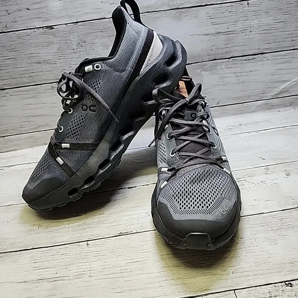 ON Cloudsurfer Trail Running Shoes Mens 11.5 Eclipse/Black LaceUp 3ME10110264