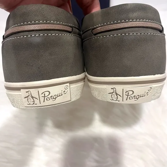Original Penguin Men’s Barrow Boat Lace Gray Loafers &amp; Slip Ons Shoes Size 13M