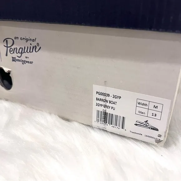 Original Penguin Men’s Barrow Boat Lace Gray Loafers &amp; Slip Ons Shoes Size 13M