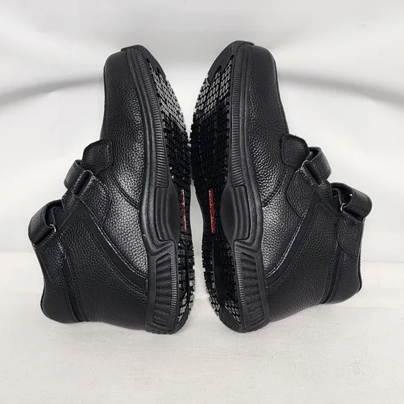 Orthofeet 581 Ankle Boots Men's 7.5 X Wide Black Glacier Gorge Pain Relief Shoes