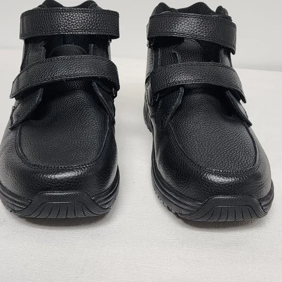 Orthofeet 581 Ankle Boots Men's 7.5 X Wide Black Glacier Gorge Pain Relief Shoes