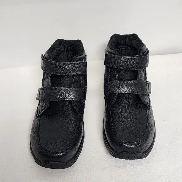 Orthofeet 581 Ankle Boots Men's 7.5 X Wide Black Glacier Gorge Pain Relief Shoes