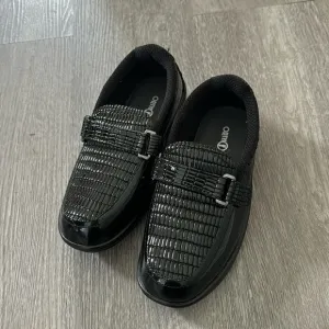 Orthofeet Chelsea Croc Leather Upper Velcro Loafers Size 5 WIDE