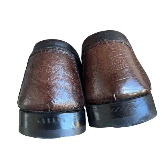 Ostrich Leather Loafers Handmade In Spain Slip On Shoe Men's 9.5 Two Ton…
