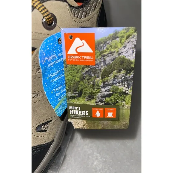 Ozark Trail Taupe Waterproof Lightweight Hiking Shoes Men's Size 10 NEW IN BOX
