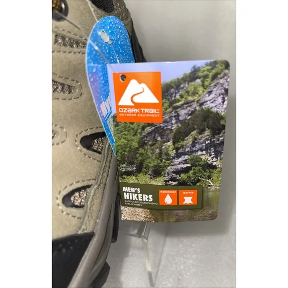 Ozark Trail Taupe Waterproof Lightweight Hiking Shoes Men's Size 7 NEW IN BOX