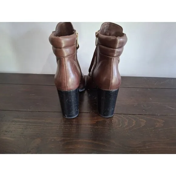 Paige Nicole High Heel Brown Leather Boots/NWOB, Sz. 8