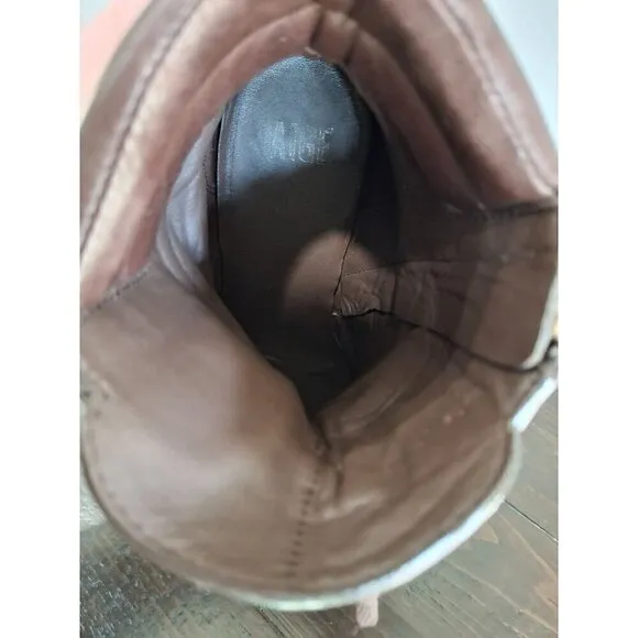 Paige Nicole High Heel Brown Leather Boots/NWOB, Sz. 8