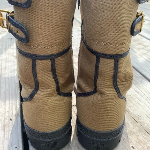 Palladium pampa peloton zip boots women's DULL GLD/AFTERDRK 93489-233-M Size 8