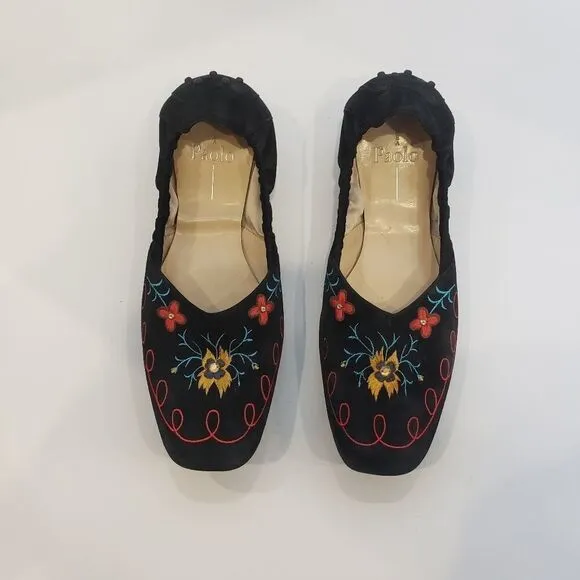 Paolo Embroidered Flats