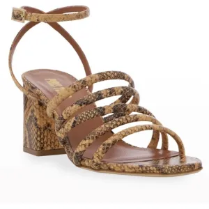 Paris Texas Carla Python Wrap Sandals SZ 36 NWOT