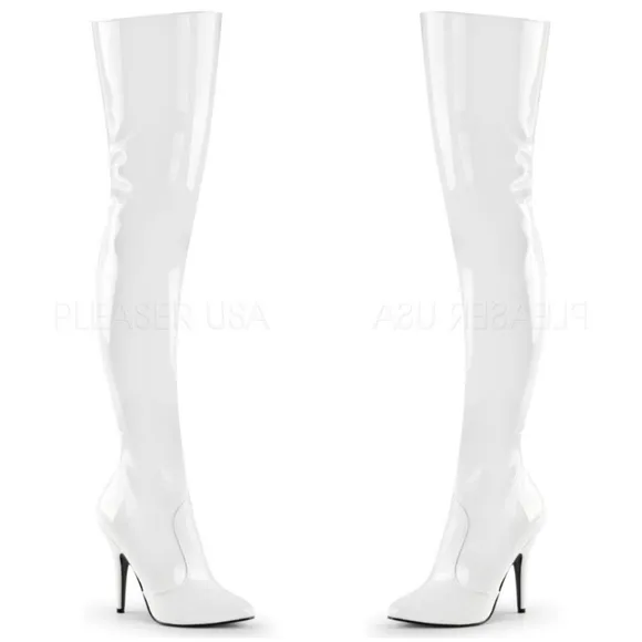 Patent Pointy Toe High Heel Thigh High Boots