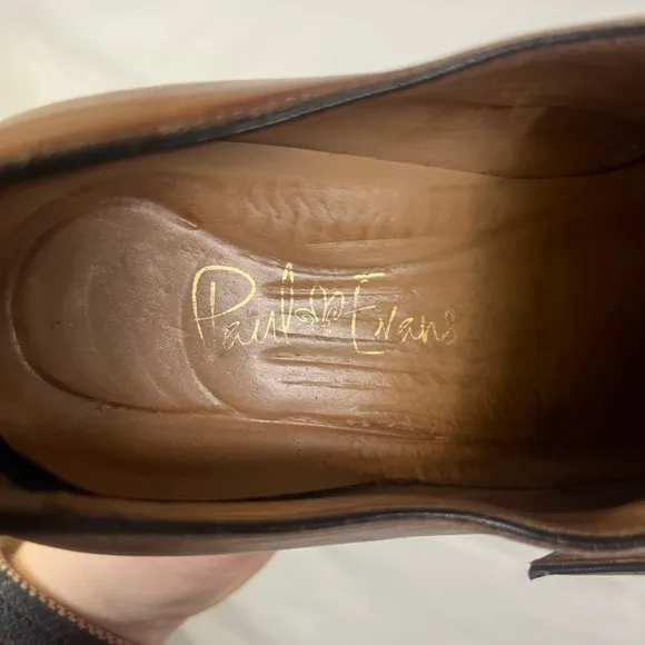 Paul Evans Men’s Leather Tan Monk Strap Loafers- Size 8.5