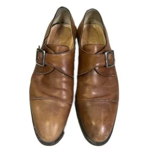 Paul Evans Men’s Leather Tan Monk Strap Loafers- Size 8.5