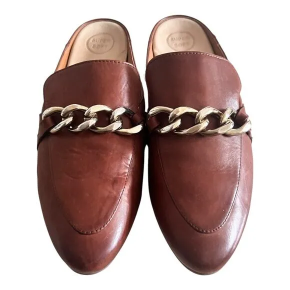 Paul Green Cynthia Leather Slip On Loafers  In Nougat Brown Women Size 9 US