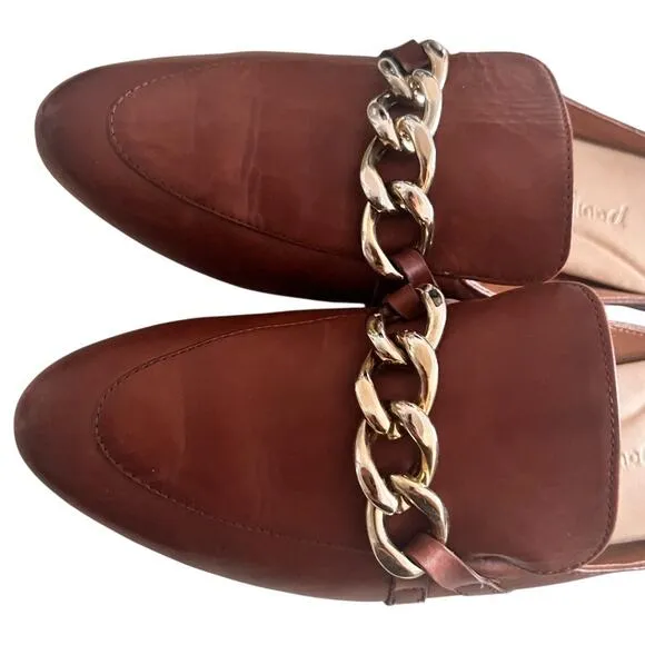 Paul Green Cynthia Leather Slip On Loafers  In Nougat Brown Women Size 9 US