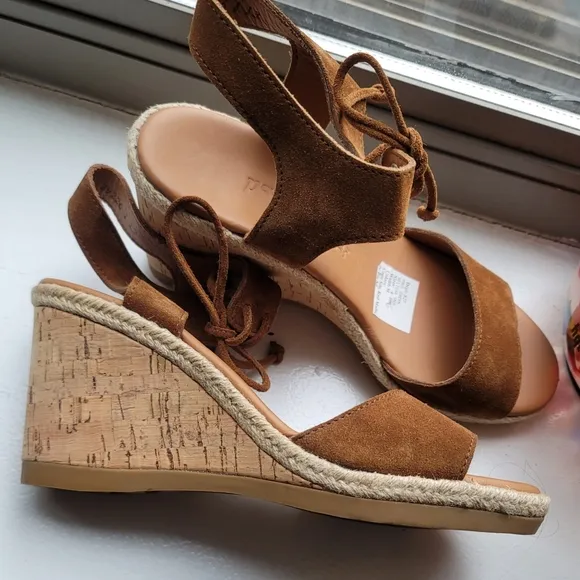 Paul Green Suede Wedge Espadrilles