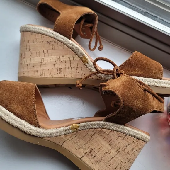 Paul Green Suede Wedge Espadrilles