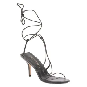 PAULA TORRES Black Handmade In Brazil Leather Audrey Sandals