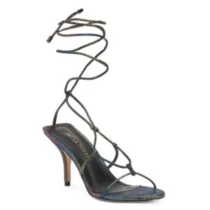 PAULA TORRES Holographic Handmade In Brazil Leather Audrey Sandals