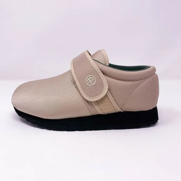 PEDORS Classic Stretch Shoes puffy lightweight sneakers velcro strap beige