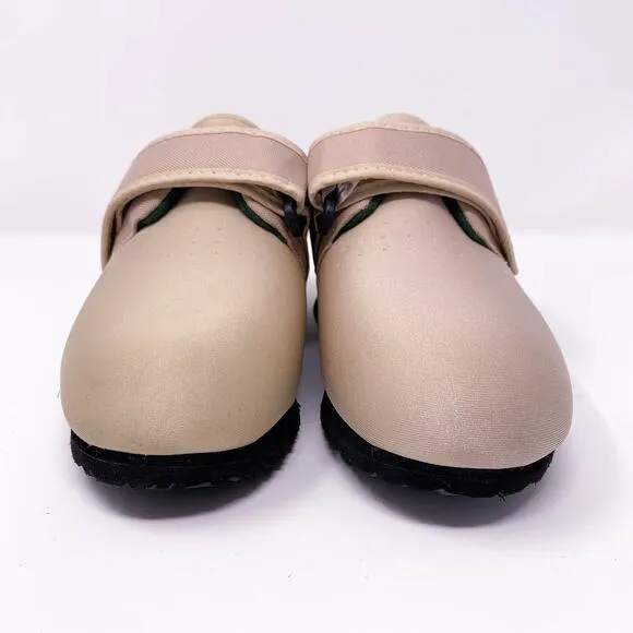 PEDORS Classic Stretch Shoes puffy lightweight sneakers velcro strap beige