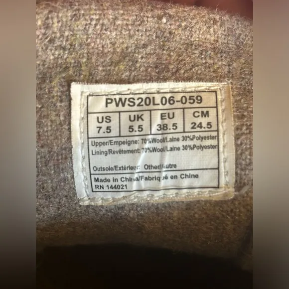 PENDLETON Wool Shoe Sneaker Men's Lace Up Heathered Grey Gray Brown Vibram Sz‎