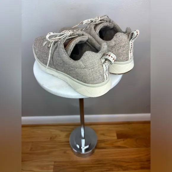 PENDLETON Wool Shoe Sneaker Men's Lace Up Heathered Grey Gray Brown Vibram Sz‎