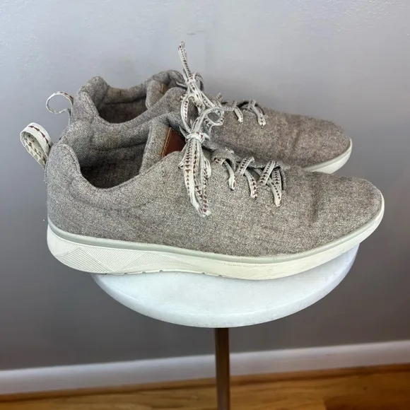 PENDLETON Wool Shoe Sneaker Men's Lace Up Heathered Grey Gray Brown Vibram Sz‎