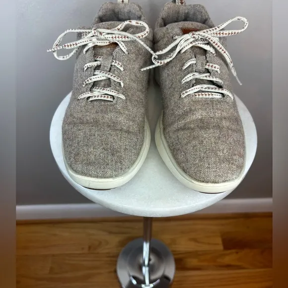 PENDLETON Wool Shoe Sneaker Men's Lace Up Heathered Grey Gray Brown Vibram Sz‎