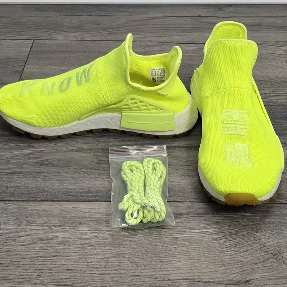 PHARRELL X NMD HUMAN RACE TRAIL PRD 'KNOW SOUL US 9.5 MEN'S YELLOW NEON