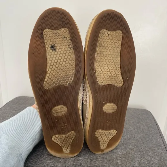 PHILIPPE MODEL Elastic Mesh Lace Slip On Flats - Tan Size 40