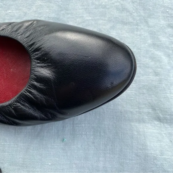 Pierre Hardy black leather stretch d'orsay ballet flats