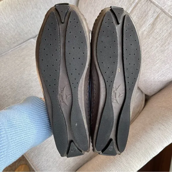 Pikolinos Leather Slip On Flats Perforated Embroidered Comfort Non-Slip 9/9.5