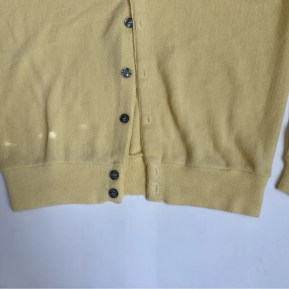 Pine State Vintage Grandpa Sweater Cardigan Yellow M