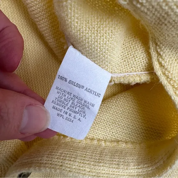 Pine State Vintage Grandpa Sweater Cardigan Yellow M