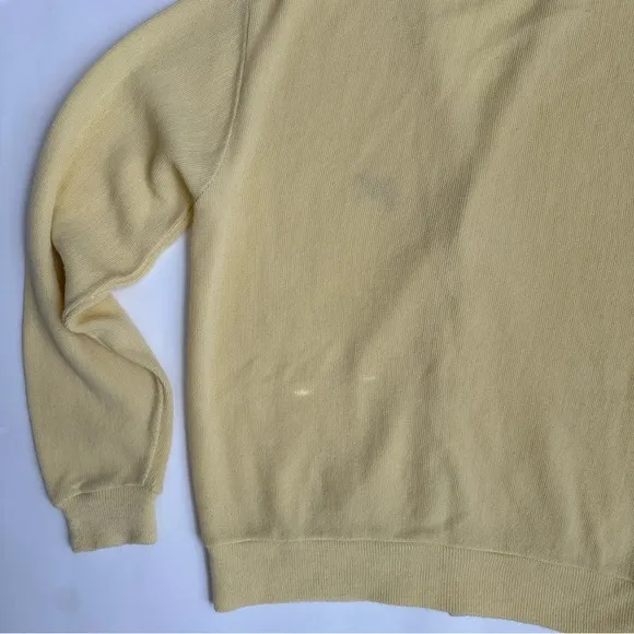 Pine State Vintage Grandpa Sweater Cardigan Yellow M