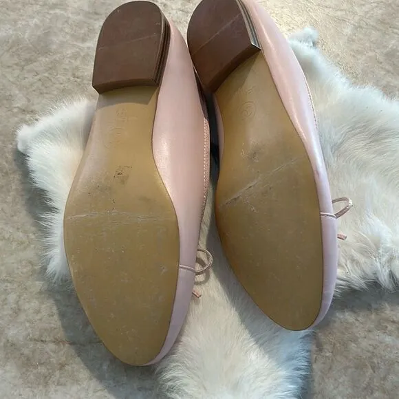 Pink Leather Ballet Flats
