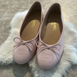 Pink Leather Ballet Flats