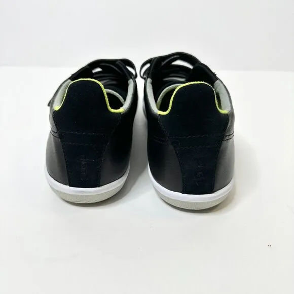 PLAE Larkin Sneakers Unisex 8 1/2 W Women Black Neon Yellow Easy Straps
