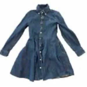 Polo Ralph Lauren Girls' Long Sleeve Button Denim Shirt Dress - No Belt